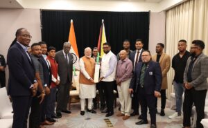 West Indies Cricket Legends Interact With PM Narendra Modi In Guyana