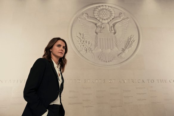 Keri Russell as ambassador Kate Wyler.