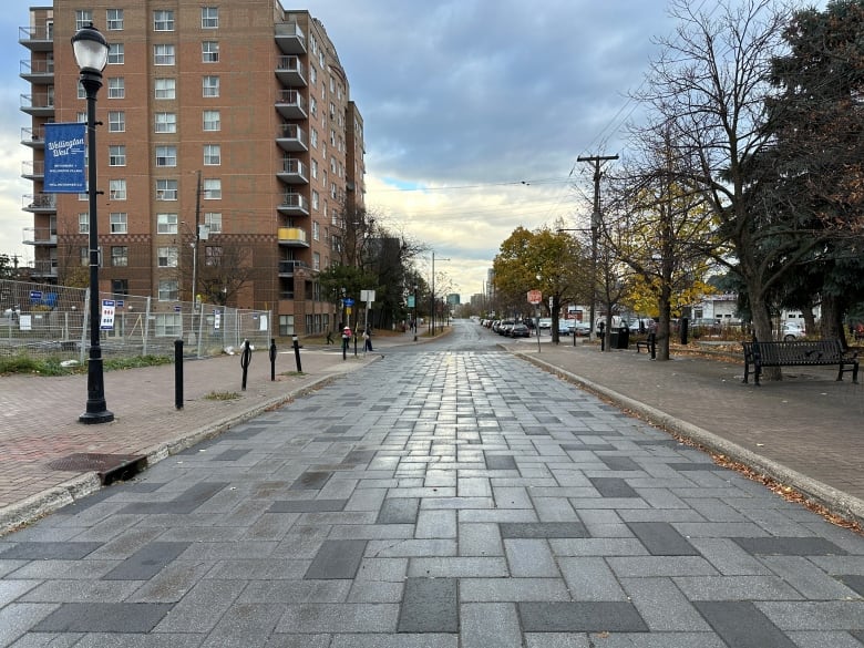 Street in Hintonburg leading to apartment building of Abdirahman Abdi, pictured in November 2024