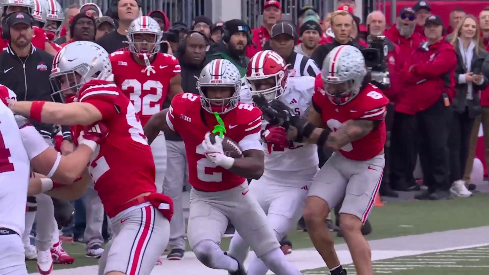 Caleb Downs returns a punt 79 YARDS to the house as Ohio State extends lead over Indiana