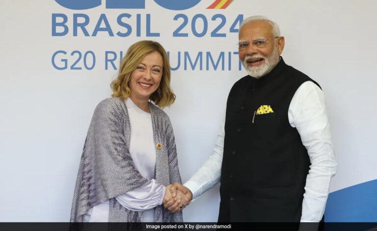 PM Modi Meets Italy’s Giorgia Meloni In Brazil, Holds Bilateral Talks