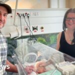 Baby Noah born in car on flooded road