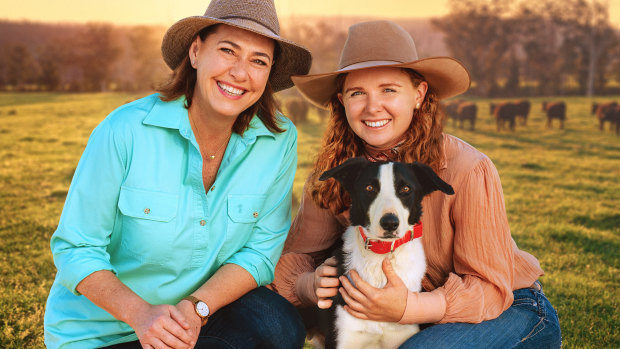 Lisa Millar with Zoe and her dog Buddy on Muster Dogs: Where are They Now?