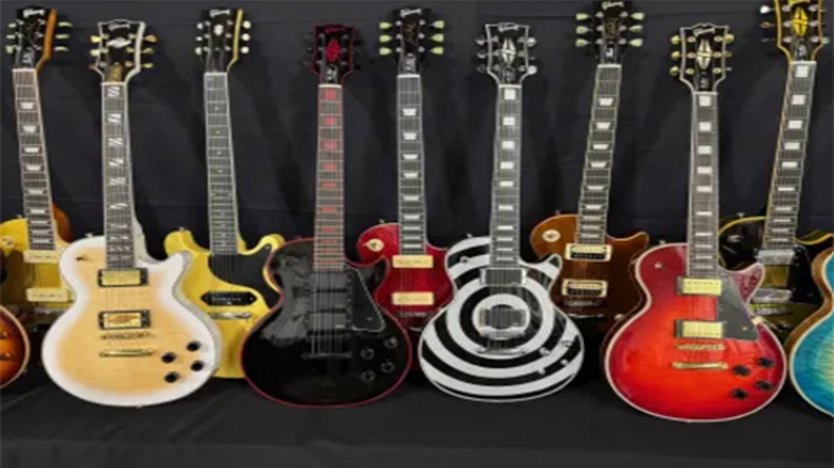 collection of fake Gibson guitars