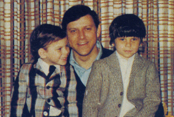 Erik, left, and Lyle with their father, Jose Menendez.