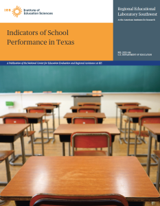 REL Publication | Indicators of School Performance in Texas