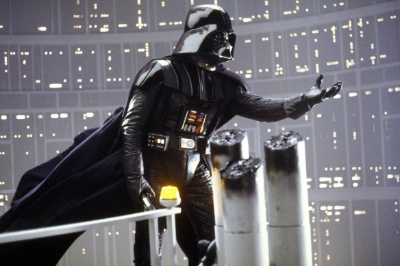 Do the bad guys always wear black? Star Wars villain Lord Darth Vader.