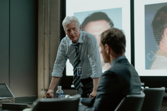 Richard Gere and Michael Fassbender in <i>The Agency</i>.