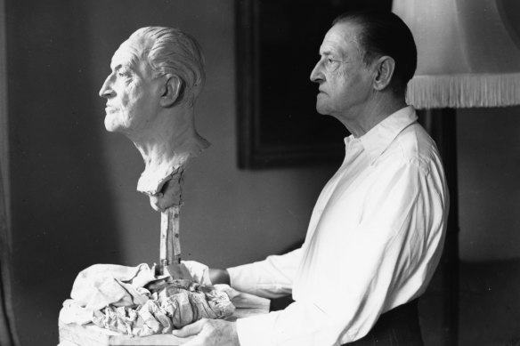 Somerset Maugham in 1948, four years after the release of <i>The Razor’s Edge</i>.