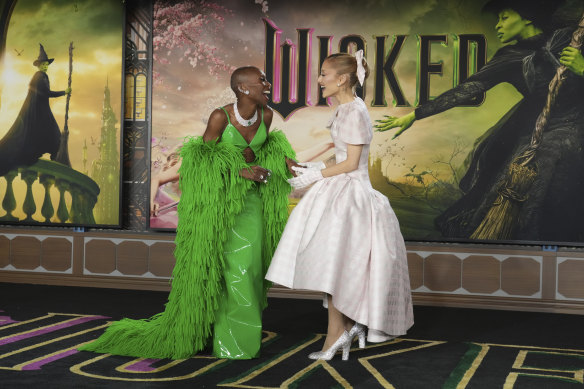 <i>Wicked</i> co-stars Cynthia Erivo (left) and Ariana Grande want you to know they’re besties.