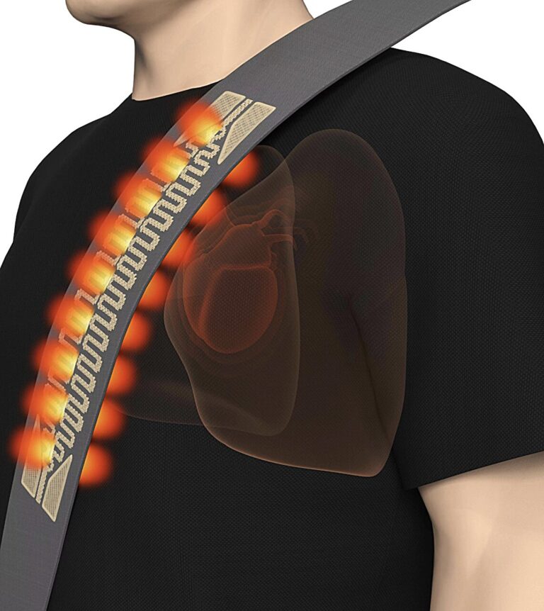 Seatbelt-integrated biosensor could reliably track the alertness and stress of pilots and drivers