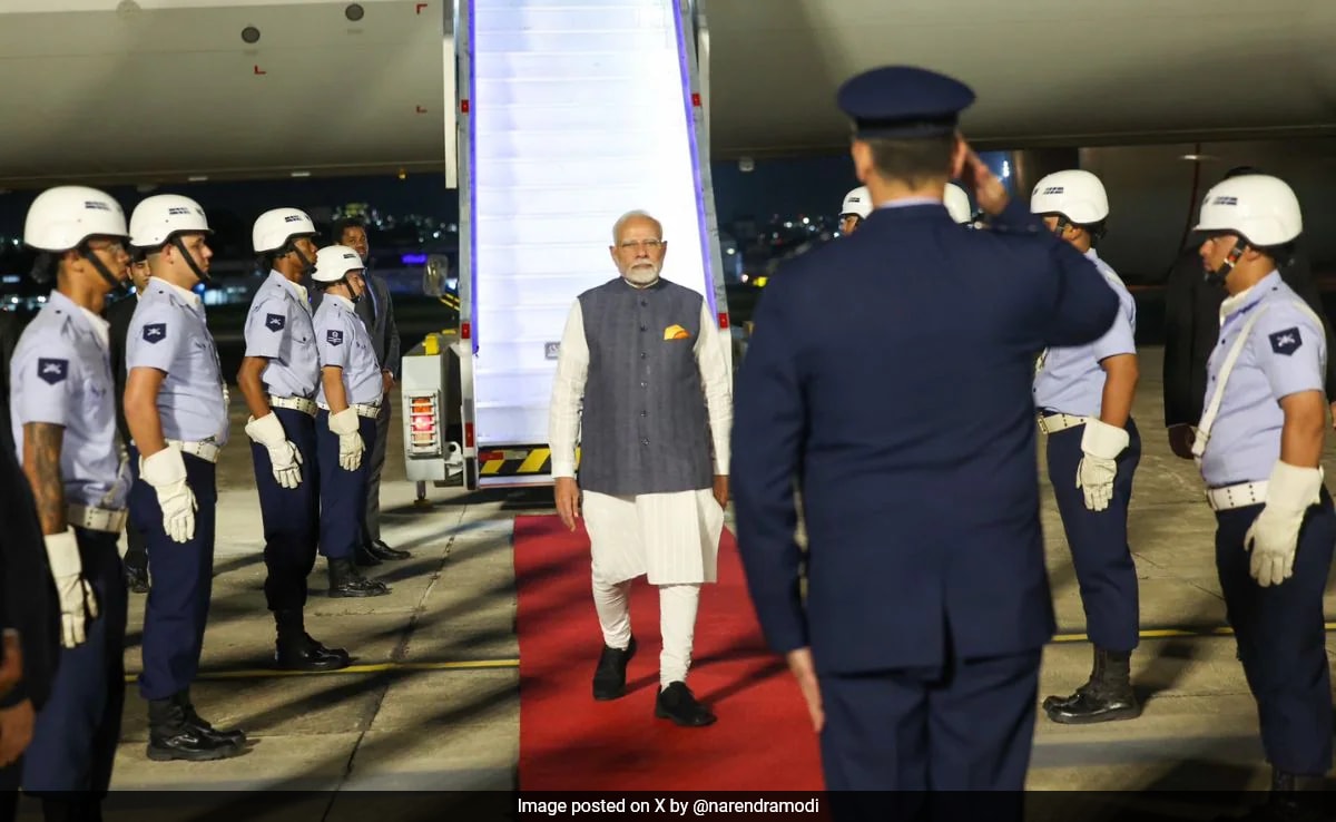 PM Modi Arrives In Brazil To Attend G20 Summit After Nigeria Visit