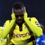 Jamie Gittens: Young English winger scores another great Champions League goal for Borussia Dortmund