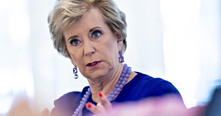 Trump to pick Linda McMahon, former wrestling executive, to head Department of Education, sources say