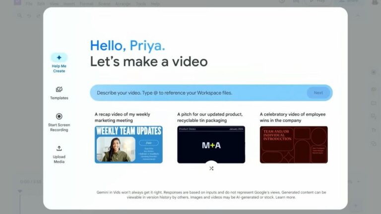 Google Vids AI-Powered Video Creation Tool Rolling Out to Select Workspace Users