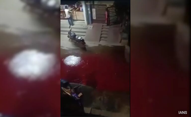 Blood-Like Liquid Floods Streets In Hyderabad, Sparks Panic