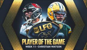 Tom Brady’s LFG Player of the Game for Week 11: Packers WR Christian Watson