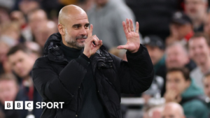 Pep Guardiola: Liverpool fans chant ‘sacked in the morning’ at Man City boss