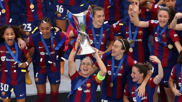 In the women's side, Barcelona's women's team won the Women's Champions League by beating France's Lyon. 