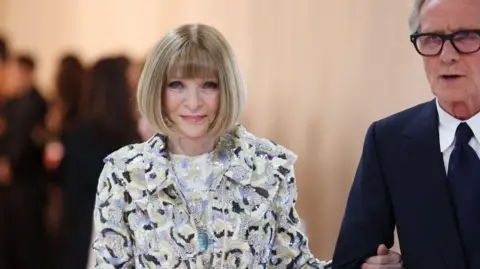 REUTERS/Andrew Kelly Anna Wintour holding Bill Nighy's arm