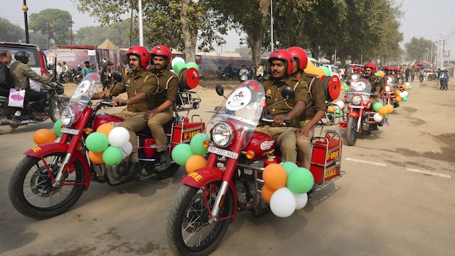 “The mela can be a very stressful environment for the personnel, so we are teaching them stress management and training them in soft skills to interact better with the pilgrims,” said Senior Superintendent of Police Rajesh Diwedi, who is overseeing security operations. (Image: AP)