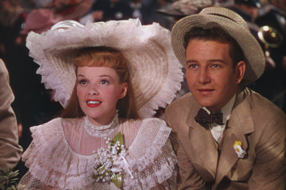 Judy Garland and Tom Drake in Meet Me in St Louis in which Garland sings Have Yourself A Merry Little Christmas.