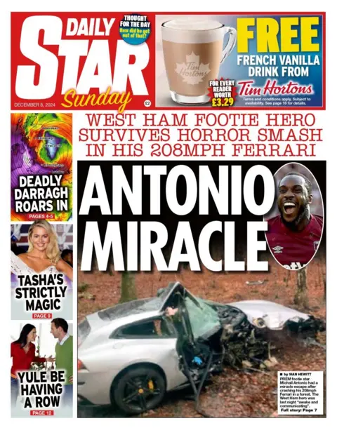 Daily Star front page 8 December