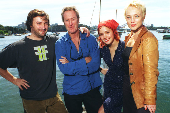 Writer-director Gregor Jordan with (from left) Bryan Brown, Rose Byrne and Susie Porter before the AFI Awards in 1999.