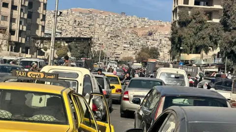 Traffic in Damascus, Syria (10 December 2024)