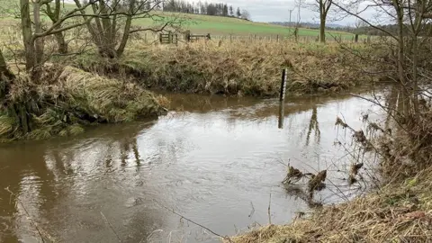 Deep stream at Abberwick Ford. 