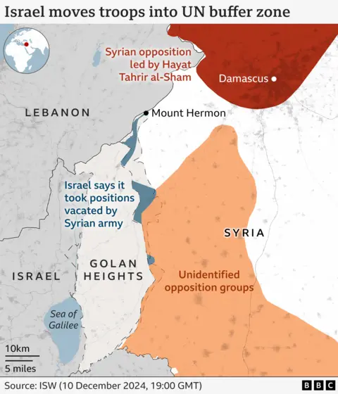 map of golan showing mt hermon