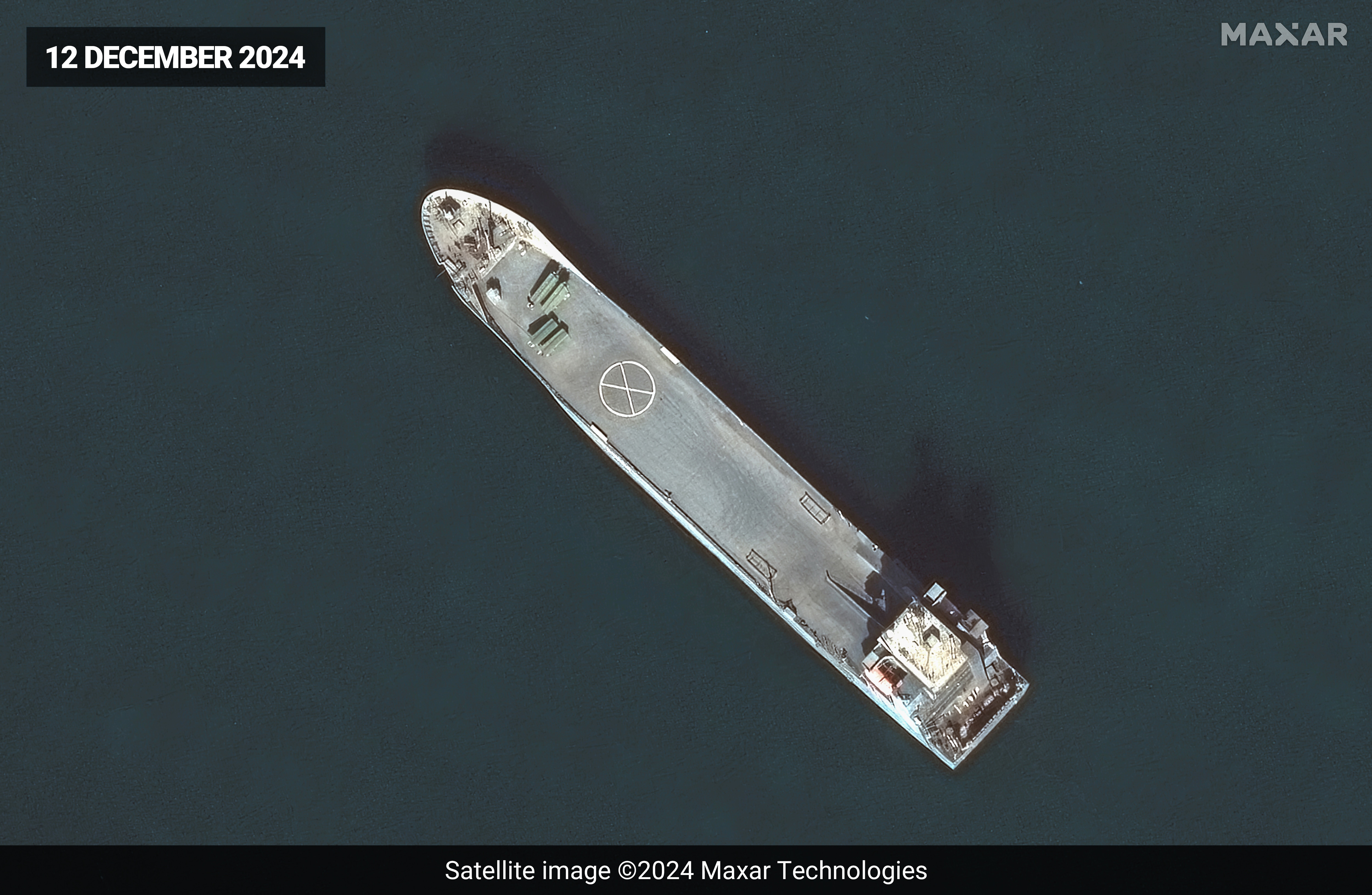 Shahid Roudaki seen off Bandar Abbas port on December 12. High res here