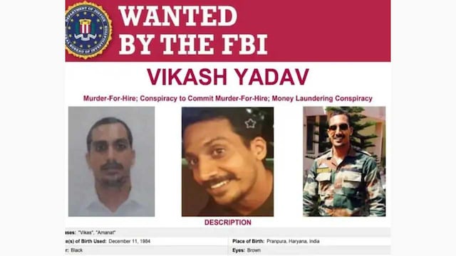 The US indictment has published a picture of Vikash Yadav in military fatigues. (Image: FBI)