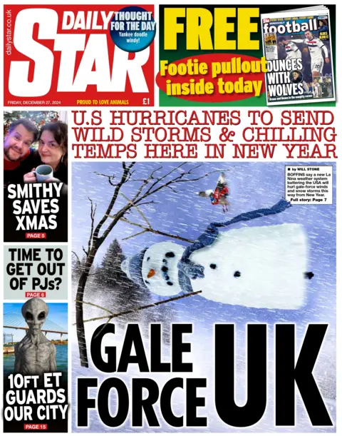 Daily Star: Gale force UK