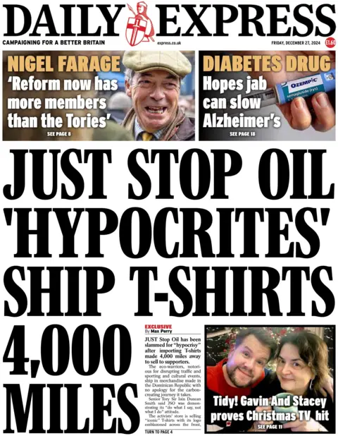 Daily Express: Fury as Just Stop Oil 'hypocrites' flog £20 T-shirts shipped in from 4,000 miles away
