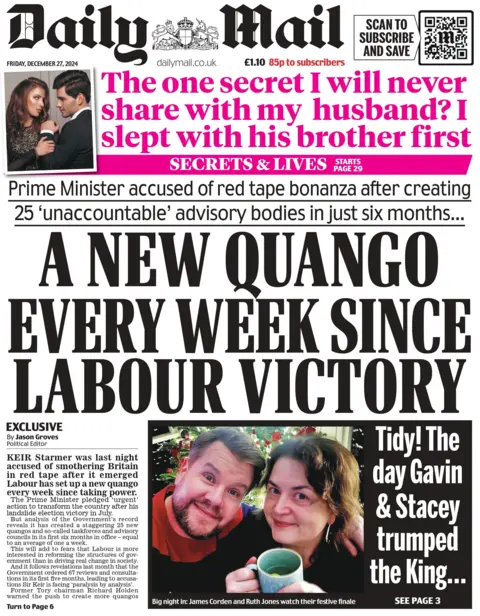 Daily Mail: A new quango every week since Labour victory