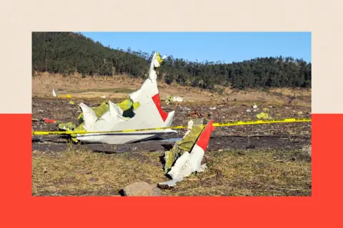 European Pressphoto Agency Plane debris lies on a field