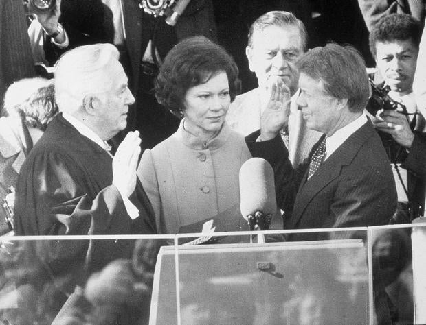 Jimmy Carter is sworn in as president 