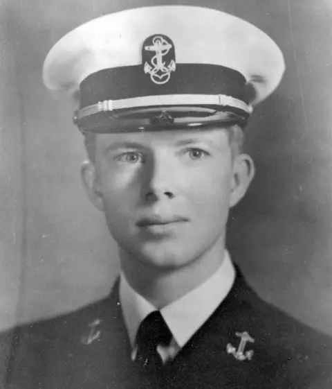 Library of Congress A picture of Carter in Navy military uniform