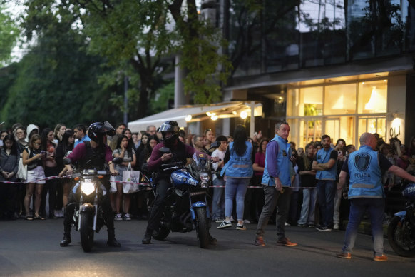 Police cordon off a hotel where Liam Payne was found dead in Buenos Aires, Argentina.