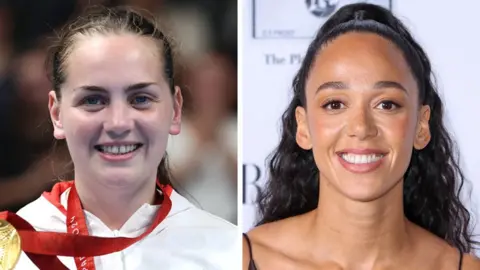 Getty Images A composite image showing portraits of Tully Kearney and Katarina Johnson-Thompson.