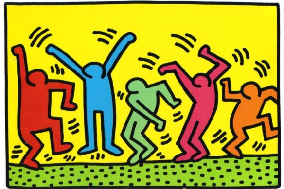 Get into the groove with Keith Haring’s Untitled (Dance) (1987).