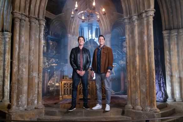 James and Oliver Phelps, hosts of Harry Potter: Wizards of Baking.