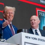 Trump rings bell on record stock market