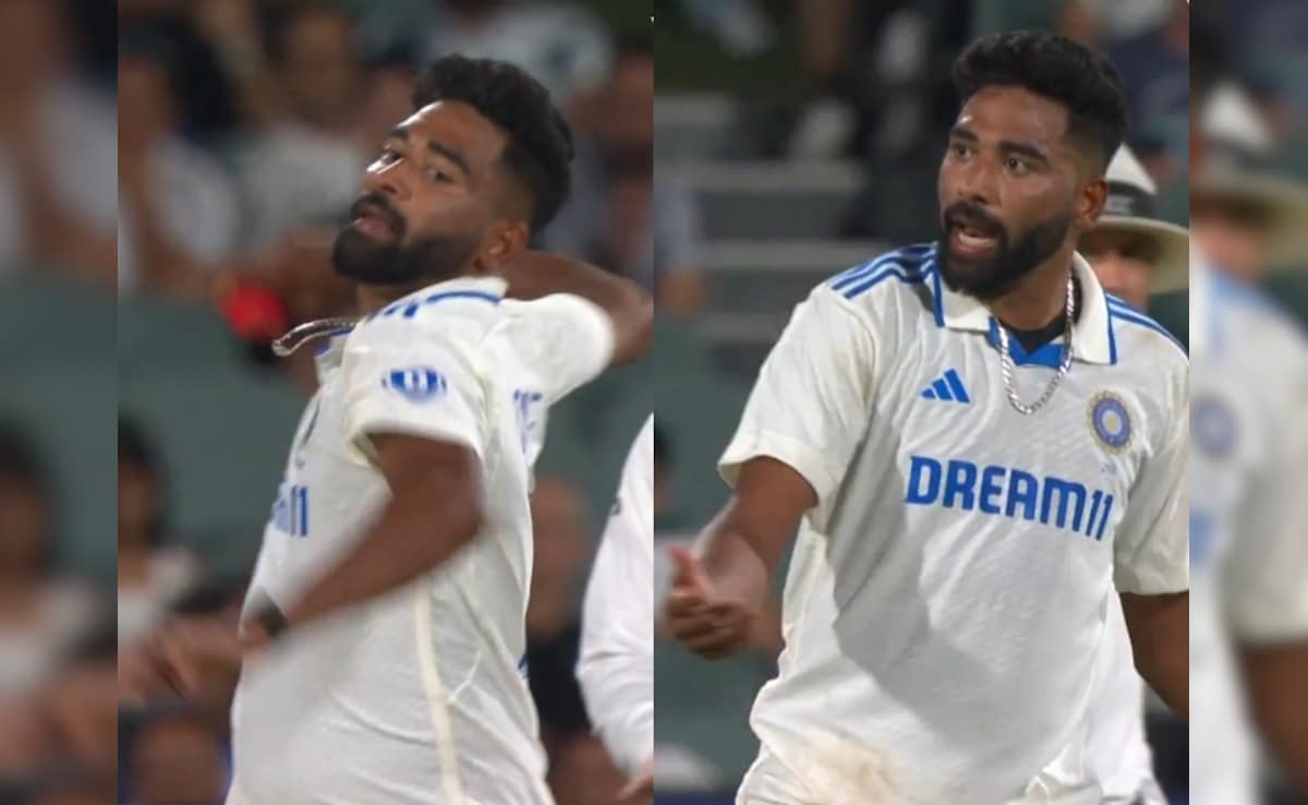 Mohammed Siraj Throws Ball In Anger After Australia Batter’s Bizarre Action During Pink Ball Test. Watch