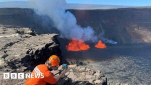 Warning after toddler nearly runs off cliff