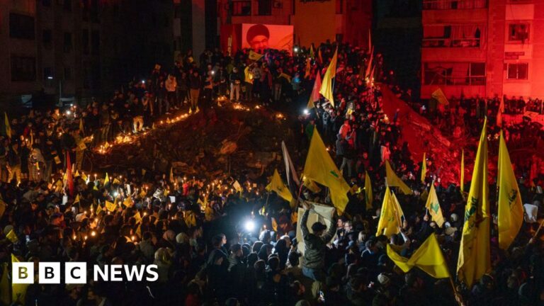 Thousands visit memorial to former Hezbollah leader Hassan Nasrallah