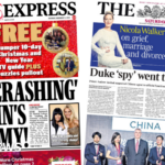 ‘MI5 probes Duke spy claims’ and ‘GDP blow to Reeves’