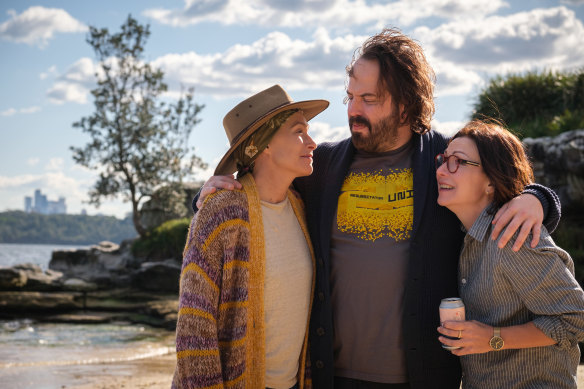 Claudia Karvan, Angus Sampson and Anita Hegh in Bump.