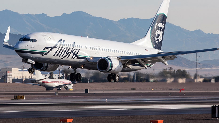 Alaska Airlines plane in Las Vegas